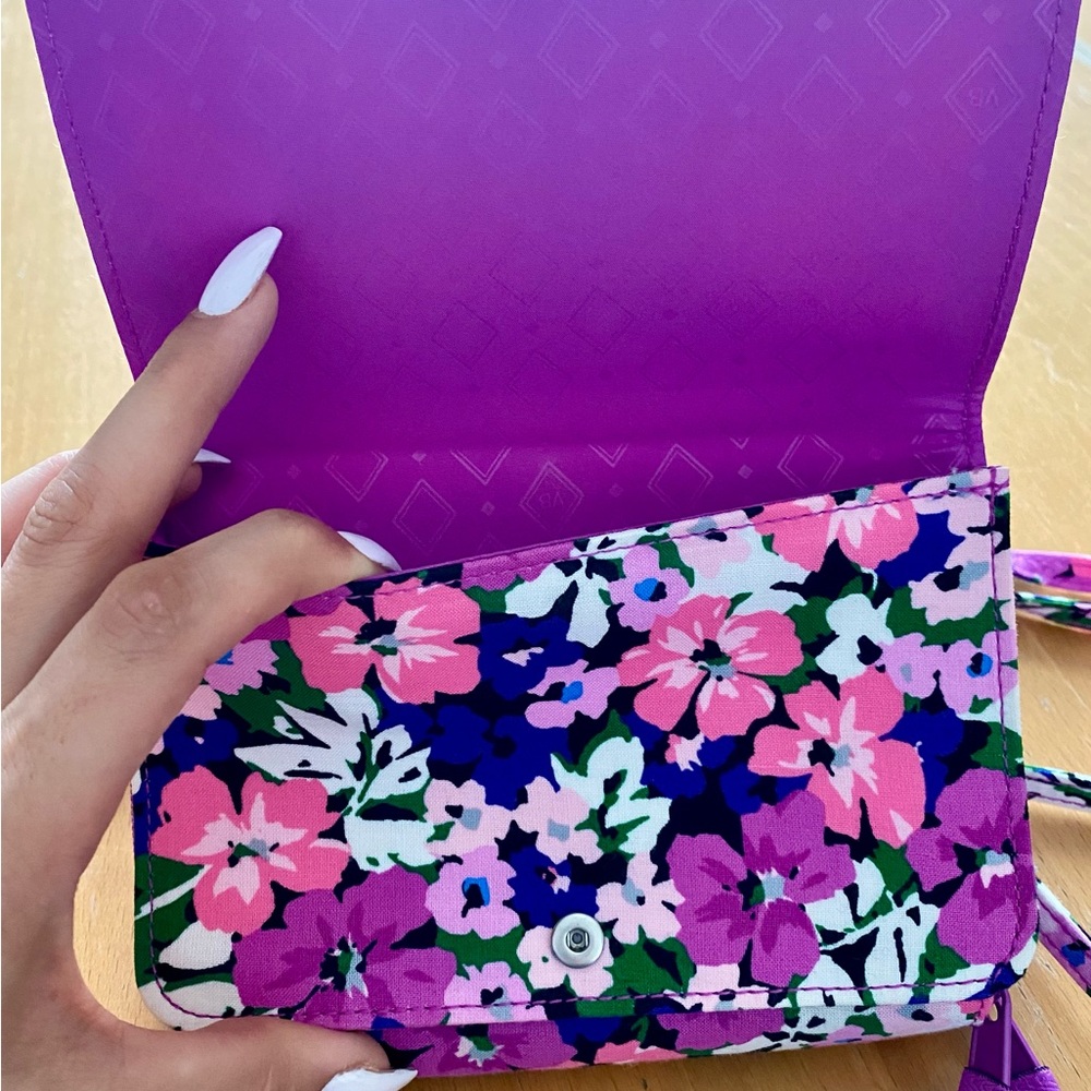 Vera Bradley wallet purse Floral Quilted Crossbody Bag NWOT RARE vintage - Picture 3 of 5